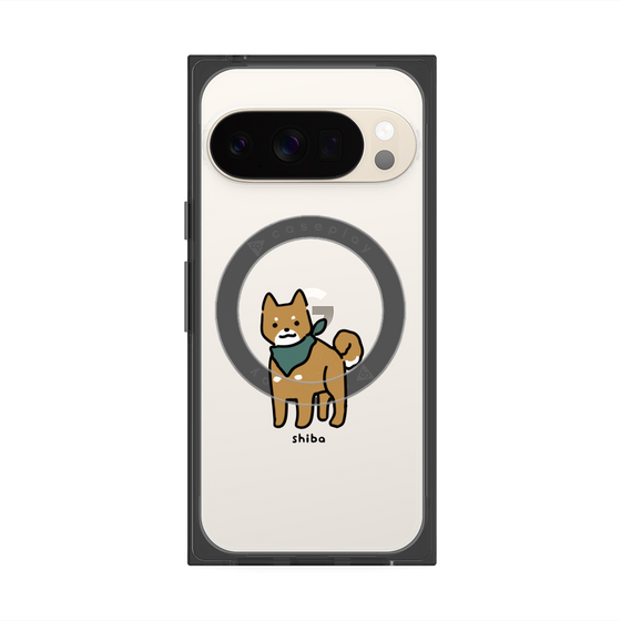 プレミアムスクエアケース with Pixelsnap［ オリジナル - CASEPLAYイヌ - shiba ］