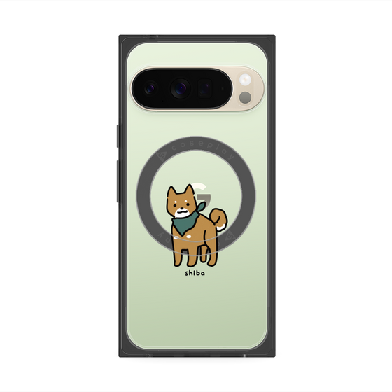 プレミアムスクエアケース with Pixelsnap［ オリジナル - CASEPLAYイヌ - shiba ］