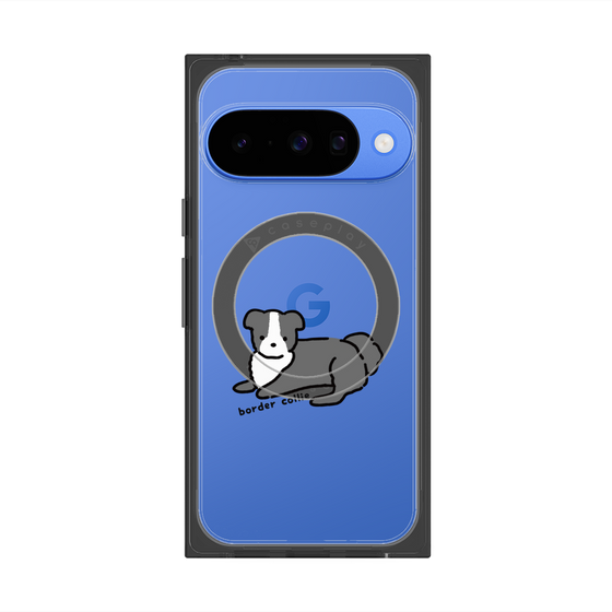 プレミアムスクエアケース with Pixelsnap［ オリジナル - CASEPLAYイヌ - border collie ］