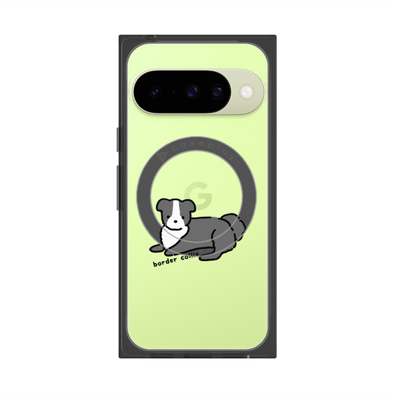 プレミアムスクエアケース with Pixelsnap［ オリジナル - CASEPLAYイヌ - border collie ］