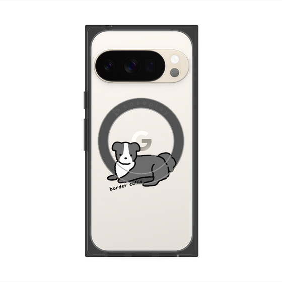プレミアムスクエアケース with Pixelsnap［ オリジナル - CASEPLAYイヌ - border collie ］
