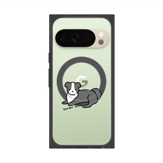 プレミアムスクエアケース with Pixelsnap［ オリジナル - CASEPLAYイヌ - border collie ］