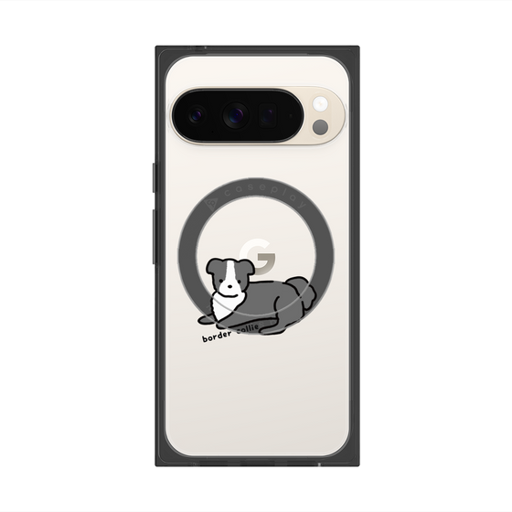プレミアムスクエアケース with Pixelsnap［ オリジナル - CASEPLAYイヌ - border collie ］