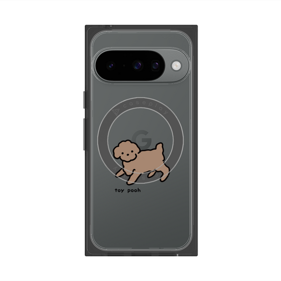 プレミアムスクエアケース with Pixelsnap［ オリジナル - CASEPLAYイヌ - toy pooh ］