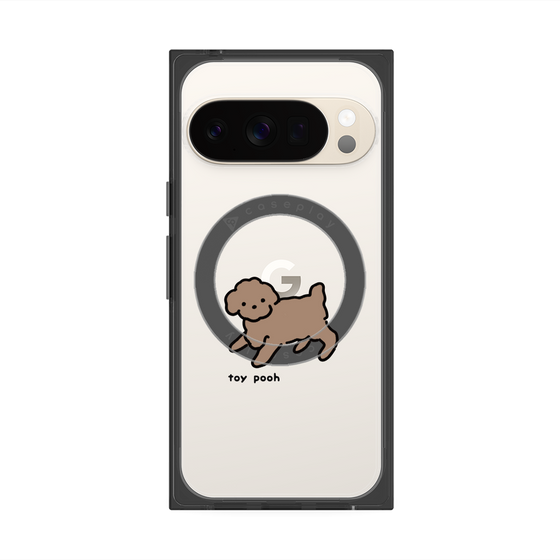 プレミアムスクエアケース with Pixelsnap［ オリジナル - CASEPLAYイヌ - toy pooh ］