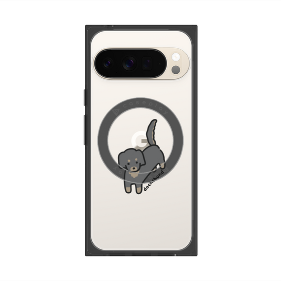 プレミアムスクエアケース with Pixelsnap［ オリジナル - CASEPLAYイヌ - dachsund ］