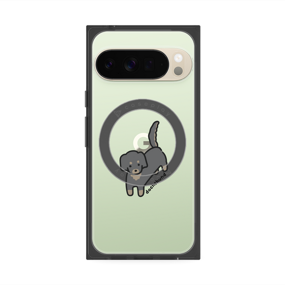 プレミアムスクエアケース with Pixelsnap［ オリジナル - CASEPLAYイヌ - dachsund ］