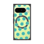 プレミアムスクエアケース with Pixelsnap［ オリジナル - 推し色水玉 - グリーン ］