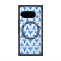 プレミアムスクエアケース with Pixelsnap［ オリジナル - 推し色三角 - ブルー ］