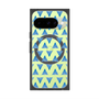 プレミアムスクエアケース with Pixelsnap［ オリジナル - 推し色三角 - ブルー ］