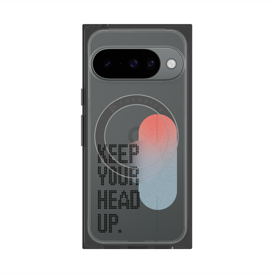プレミアムスクエアケース with Pixelsnap［ オリジナル - ドットオーバーレイ - KEEP YOUR HEAD UP/A ］