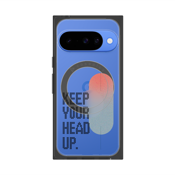 プレミアムスクエアケース with Pixelsnap［ オリジナル - ドットオーバーレイ - KEEP YOUR HEAD UP/A ］