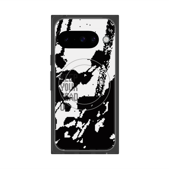 プレミアムスクエアケース with Pixelsnap［ オリジナル - ドットオーバーレイ - KEEP YOUR HEAD UP/C ］