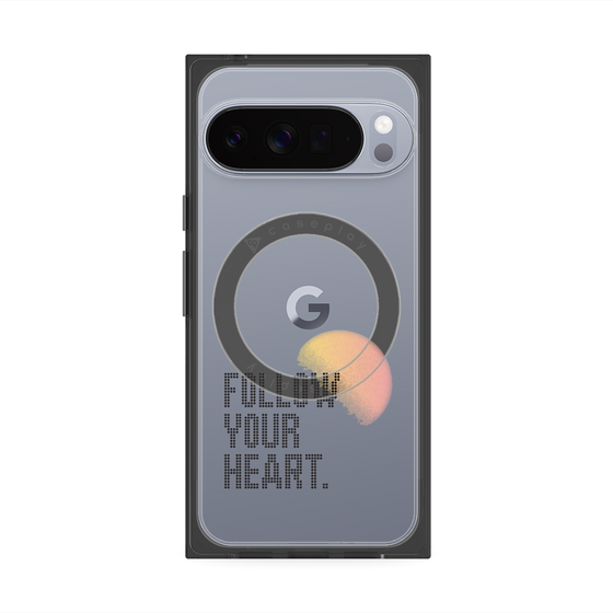 プレミアムスクエアケース with Pixelsnap［ オリジナル - ドットオーバーレイ - FOLLOW YOUR HEART/A ］
