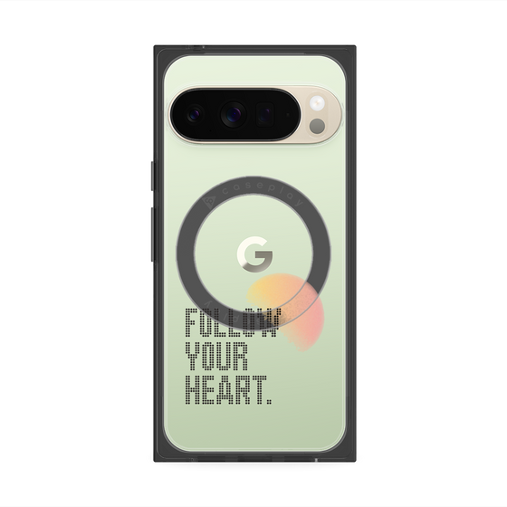 プレミアムスクエアケース with Pixelsnap［ オリジナル - ドットオーバーレイ - FOLLOW YOUR HEART/A ］