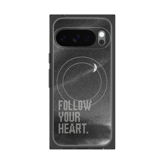 プレミアムスクエアケース with Pixelsnap［ オリジナル - ドットオーバーレイ - FOLLOW YOUR HEART/B ］