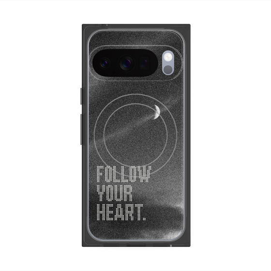 プレミアムスクエアケース with Pixelsnap［ オリジナル - ドットオーバーレイ - FOLLOW YOUR HEART/B ］
