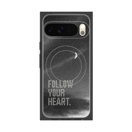 プレミアムスクエアケース with Pixelsnap［ オリジナル - ドットオーバーレイ - FOLLOW YOUR HEART/B ］