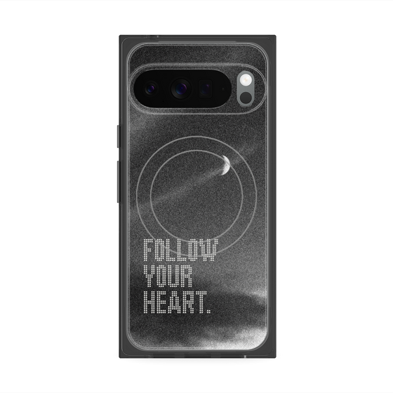 プレミアムスクエアケース with Pixelsnap［ オリジナル - ドットオーバーレイ - FOLLOW YOUR HEART/B ］