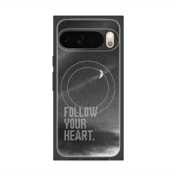 プレミアムスクエアケース with Pixelsnap［ オリジナル - ドットオーバーレイ - FOLLOW YOUR HEART/B ］