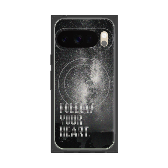 プレミアムスクエアケース with Pixelsnap［ オリジナル - ドットオーバーレイ - FOLLOW YOUR HEART/C ］