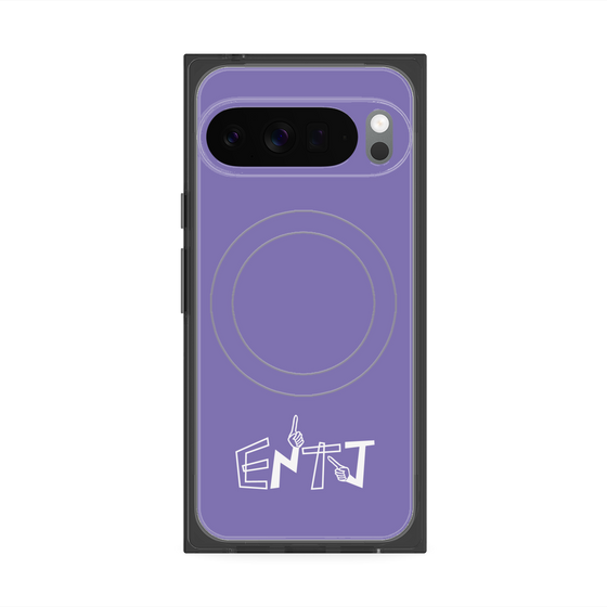 プレミアムスクエアケース with Pixelsnap［ オリジナル - ENTJ 指揮官 - アルファベット - パープル ］