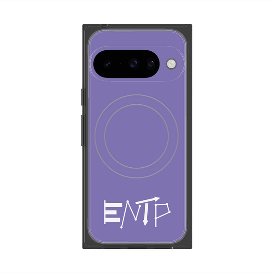 プレミアムスクエアケース with Pixelsnap［ オリジナル - ENTP 討論者 - アルファベット - パープル ］