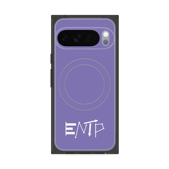 プレミアムスクエアケース with Pixelsnap［ オリジナル - ENTP 討論者 - アルファベット - パープル ］