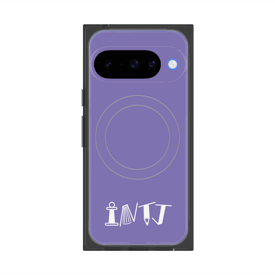 プレミアムスクエアケース with Pixelsnap［ オリジナル - INTJ 建築家 - アルファベット - パープル ］