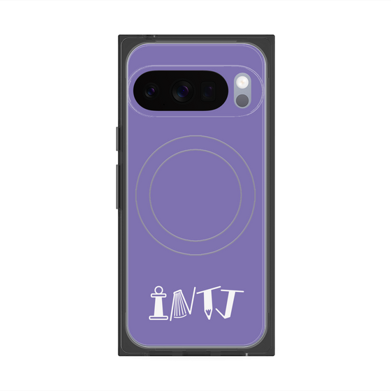 プレミアムスクエアケース with Pixelsnap［ オリジナル - INTJ 建築家 - アルファベット - パープル ］