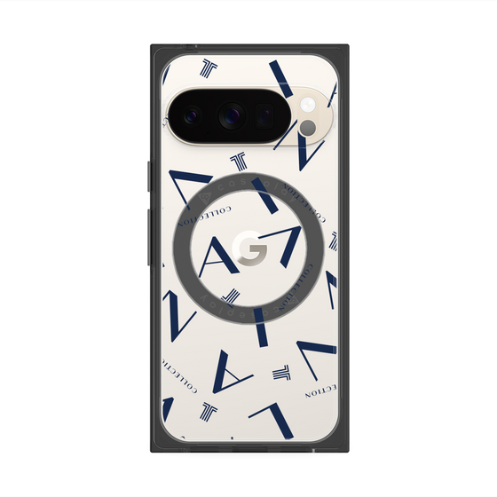 プレミアムスクエアケース with Pixelsnap［ LANVIN COLLECTION - タイポグラフィ ］
