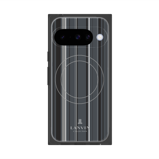 プレミアムスクエアケース with Pixelsnap［ LANVIN COLLECTION - ストライプ - グレー ］