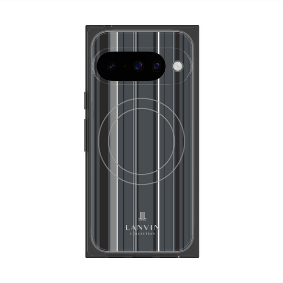 プレミアムスクエアケース with Pixelsnap［ LANVIN COLLECTION - ストライプ - グレー ］