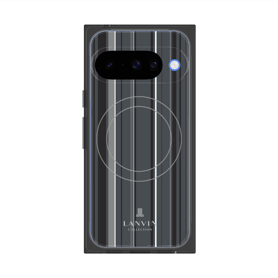 プレミアムスクエアケース with Pixelsnap［ LANVIN COLLECTION - ストライプ - グレー ］