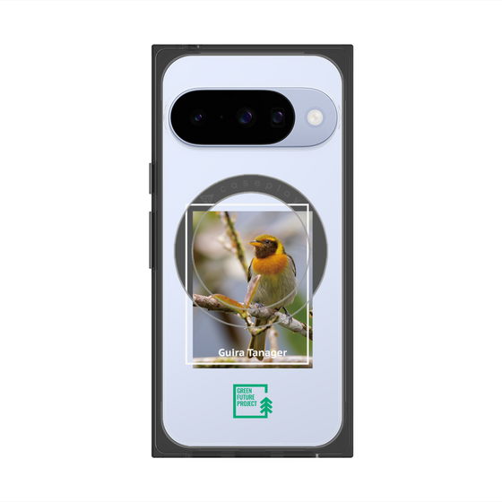 プレミアムスクエアケース with Pixelsnap［ Green Future Project - Guira Tanager ］