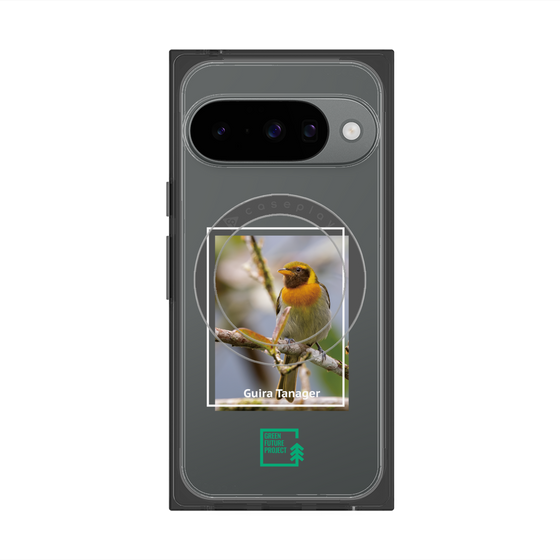 プレミアムスクエアケース with Pixelsnap［ Green Future Project - Guira Tanager ］