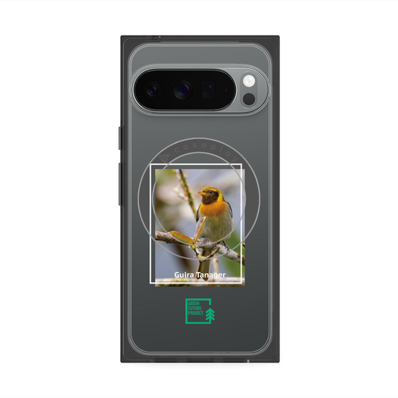 プレミアムスクエアケース with Pixelsnap［ Green Future Project - Guira Tanager ］