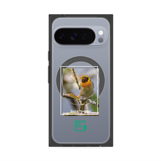 プレミアムスクエアケース with Pixelsnap［ Green Future Project - Guira Tanager ］