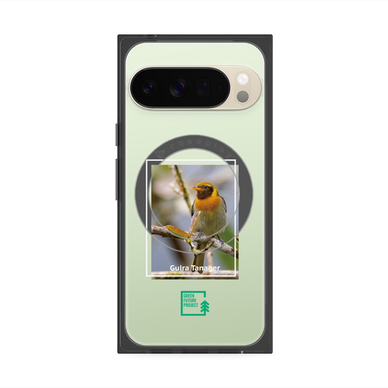プレミアムスクエアケース with Pixelsnap［ Green Future Project - Guira Tanager ］