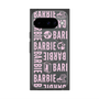 プレミアムスクエアケース with Pixelsnap［ Barbie - ロゴパターン3 - クリア ］