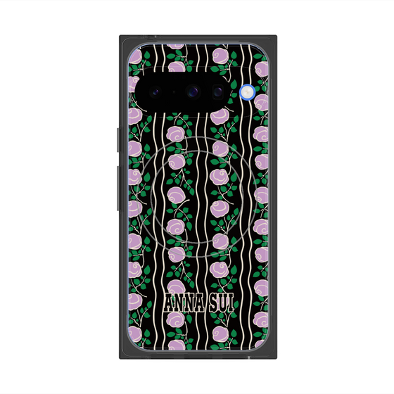 プレミアムスクエアケース with Pixelsnap［ ANNA SUI - ROSE STRIPE ］