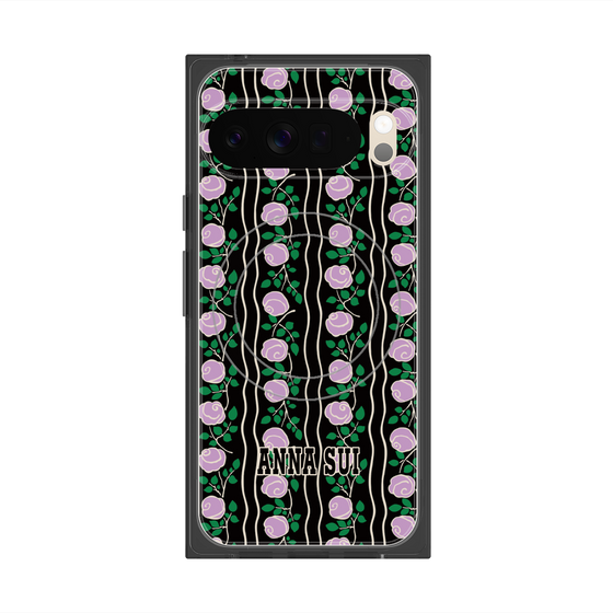 プレミアムスクエアケース with Pixelsnap［ ANNA SUI - ROSE STRIPE ］