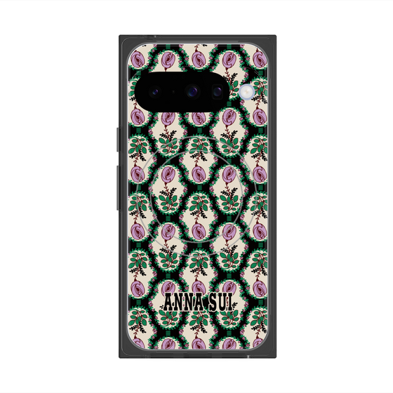 プレミアムスクエアケース with Pixelsnap［ ANNA SUI - ROSE CAMEO ］
