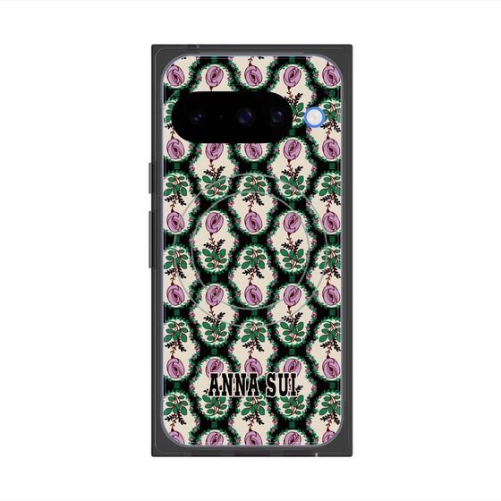 プレミアムスクエアケース with Pixelsnap［ ANNA SUI - ROSE CAMEO ］