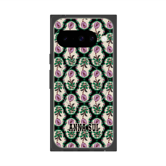 プレミアムスクエアケース with Pixelsnap［ ANNA SUI - ROSE CAMEO ］