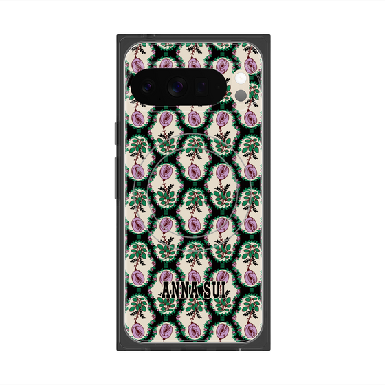 プレミアムスクエアケース with Pixelsnap［ ANNA SUI - ROSE CAMEO ］