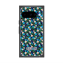 プレミアムスクエアケース with Pixelsnap［ ANNA SUI - HEARTS VINE - BLUE ］
