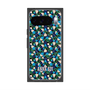プレミアムスクエアケース with Pixelsnap［ ANNA SUI - HEARTS VINE - BLUE ］