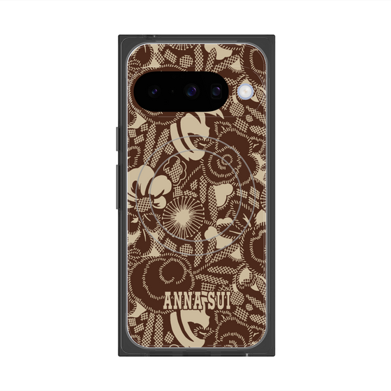 プレミアムスクエアケース with Pixelsnap［ ANNA SUI - STITCHED FLORAL ］