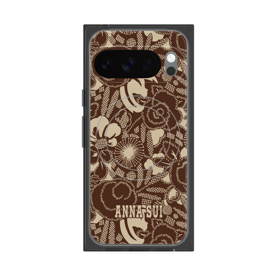 プレミアムスクエアケース with Pixelsnap［ ANNA SUI - STITCHED FLORAL ］
